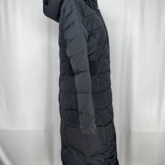 NEW COLE HAAN  Coat Black Size L Signature 40" Taffeta Full Zip Down Hooded - Picture 9 of 14